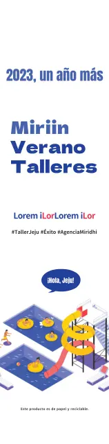 Estilo de ilustración sencillo en azul marino y azul claro Sobre el taller de verano