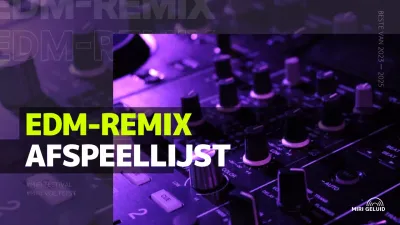 YouTube-miniatuurafbeelding van een paarse dromerige EDM-afspeellijst