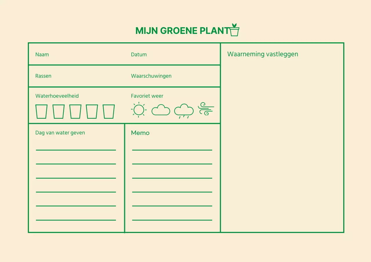 Groen pictogram Eenvoudige geschiedenis