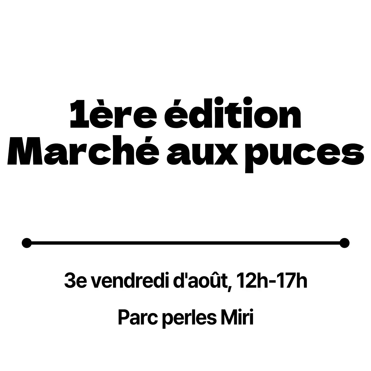 Style de mise en page simple et épuré pour l'alignement du texte À propos du marché aux puces