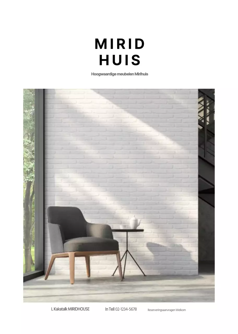 Wit Eenvoudig Meubilair Product Promotie Notitieboekje