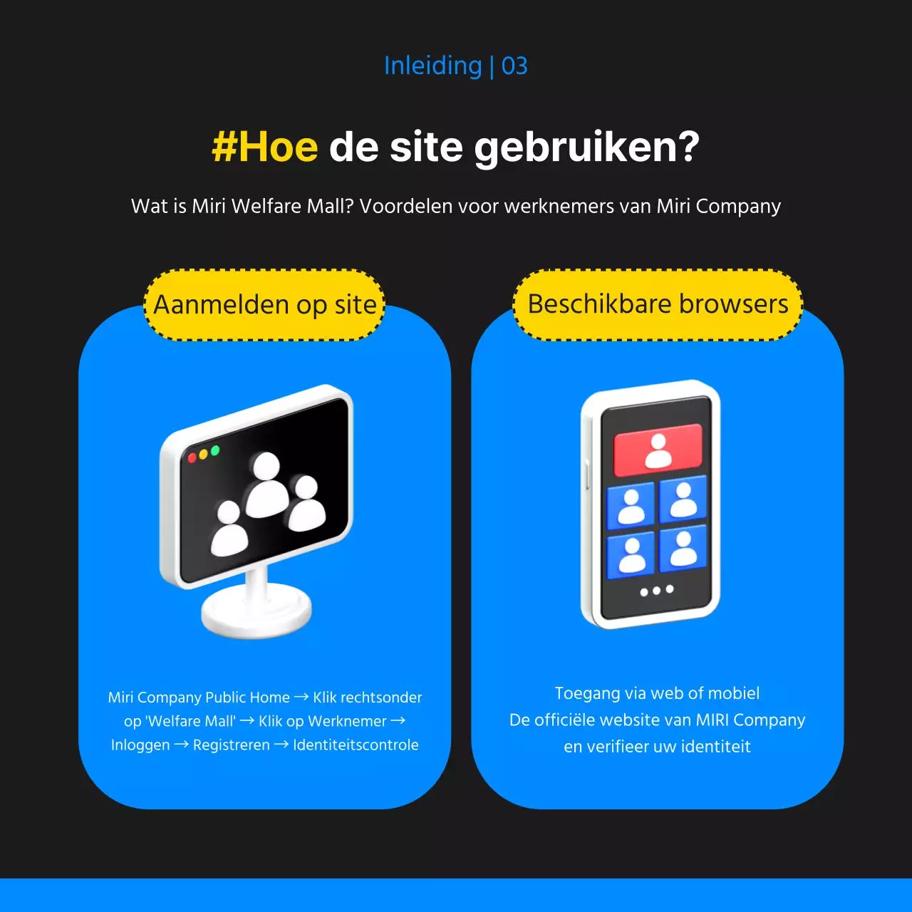 De opening van een kitscherig welzijnscentrum in zwart en blauw promoten