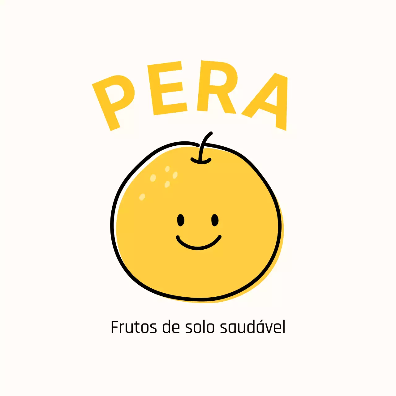 Autocolante círculo de pera
