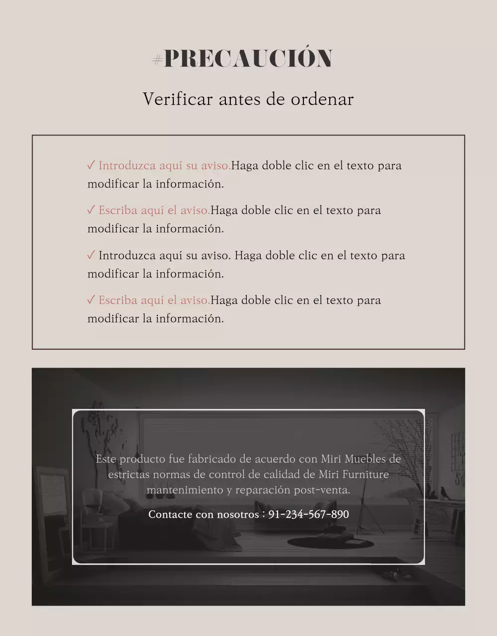 Muebles modernos en tonos marrones cálidos detalles de eventos