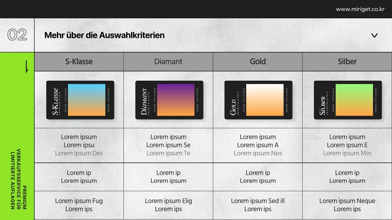 Präsentation der VIP-Vorteile eines Kaufhauses in Schwarz-Weiß und Limettengrün