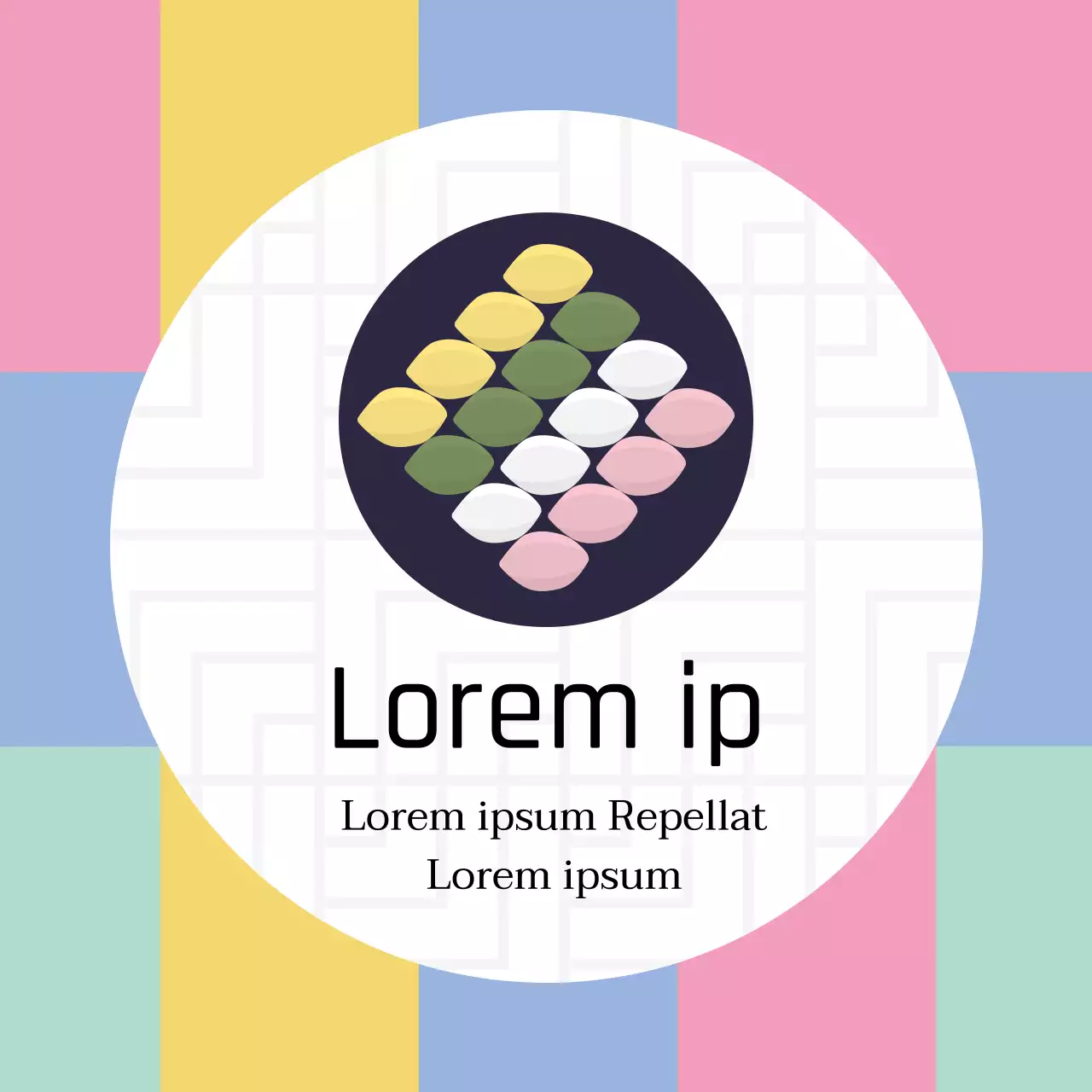 Vijfhoekige Illustratie Traditioneel Voedsel Bakkerij Etiket