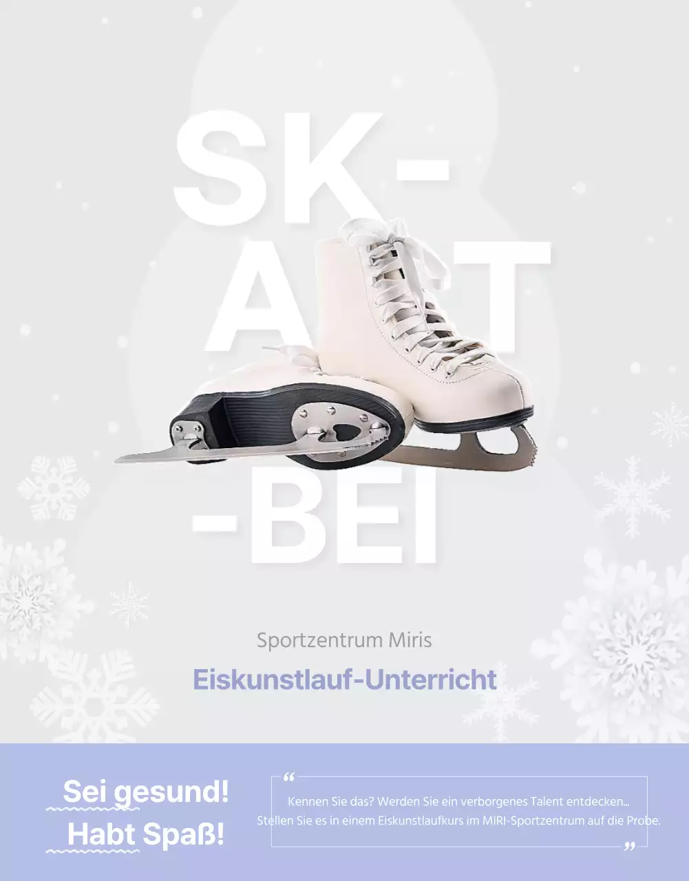 Winterinspirierte Eislaufstunde in Weiß mit lila Akzenten Details