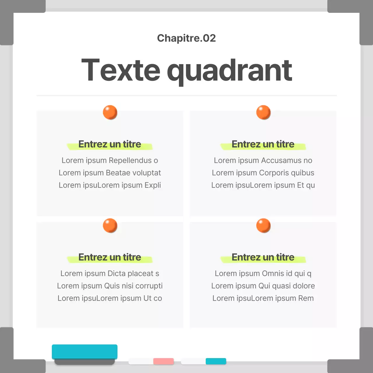 L'entreprise dans un cadre blanc, simple tableau blanc