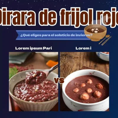 Gachas de judías rojas del solsticio de invierno con un concepto de cielo nocturno nevado en tonos azul marino oscuro