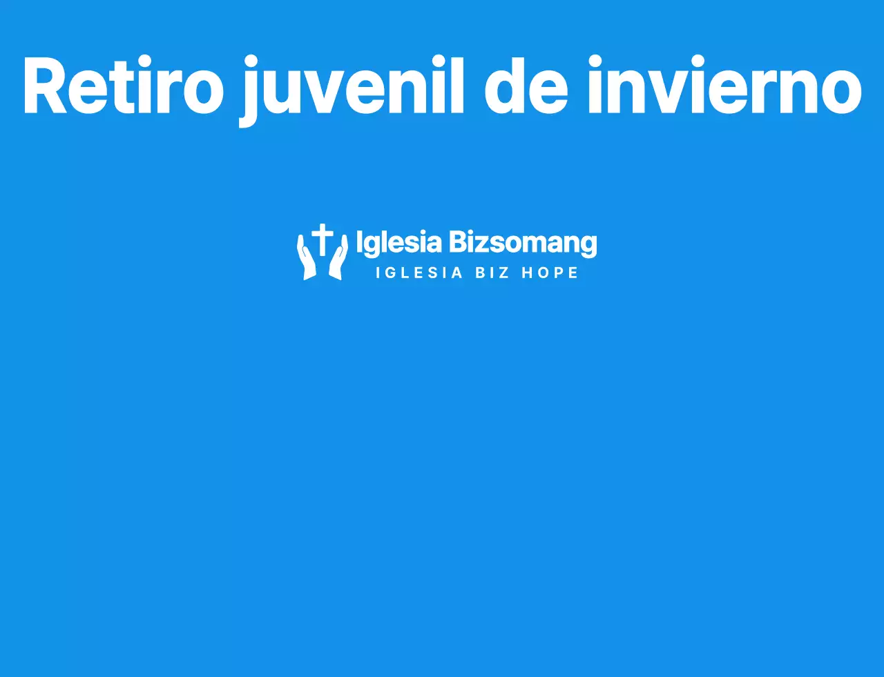 Simple, limpio símbolo logotipo estilo iglesia retiro de invierno equipo camiseta en azul y blanco