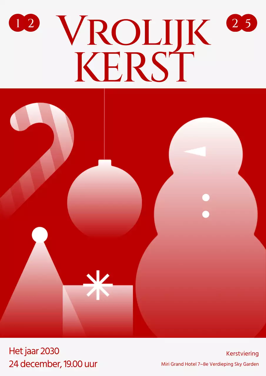 Kerstevenementen met een rood wintergevoel