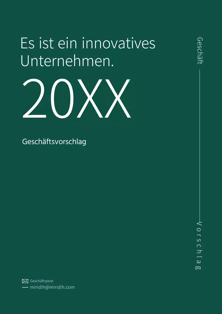Einfaches, grünes, typografisches Geschäftsangebot