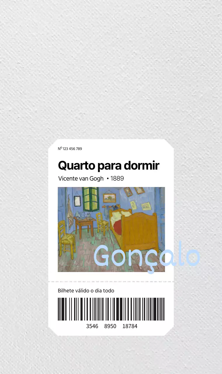 Tipografia elegante e fotografia de excelência no conceito de bilhete