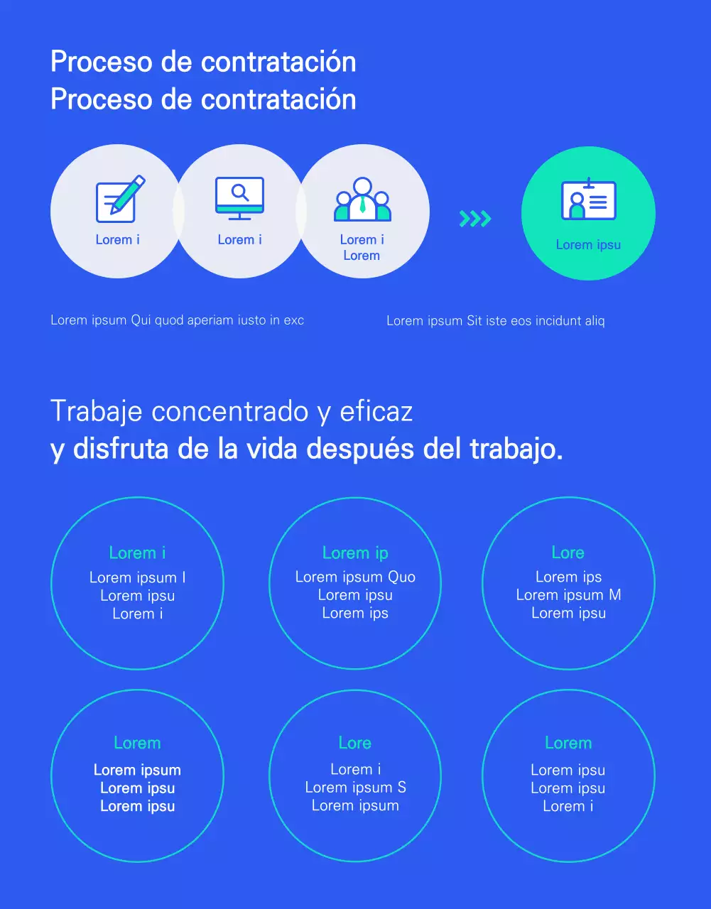 Puesto de trabajo limpio y sencillo con detalles en azul menta