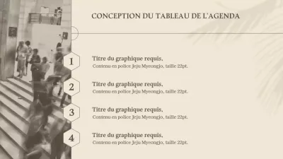 Tableau de l'agenda émotionnel en jaune clair et marron