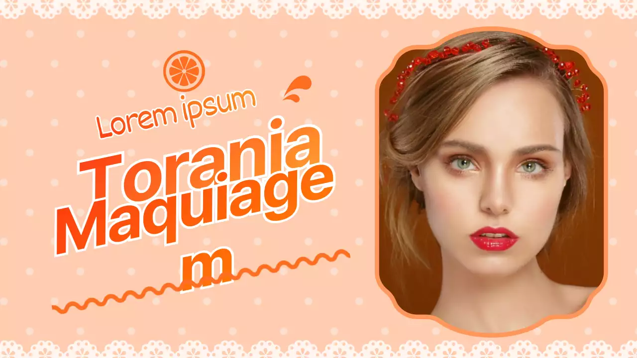 Tutorial de maquilhagem com moldura fotográfica néctar em laranja