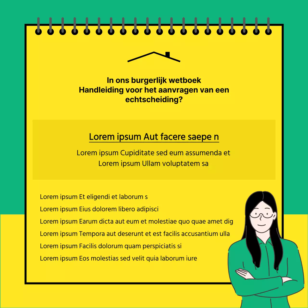 Gele en groene kaart met juridisch adviesNieuws