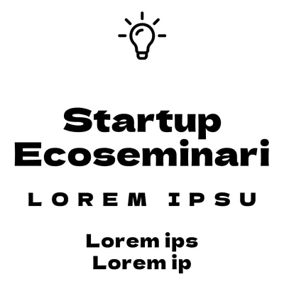 Illustrazioni pulite e simpatiche e stile di impaginazione di allineamento del testo per le informazioni sui seminari.