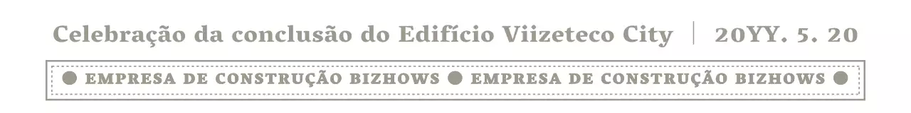 Logótipo de texto moderno simples a preto e branco pálido e estilo de combinação de palavras para a cerimónia de inauguração de um edifício