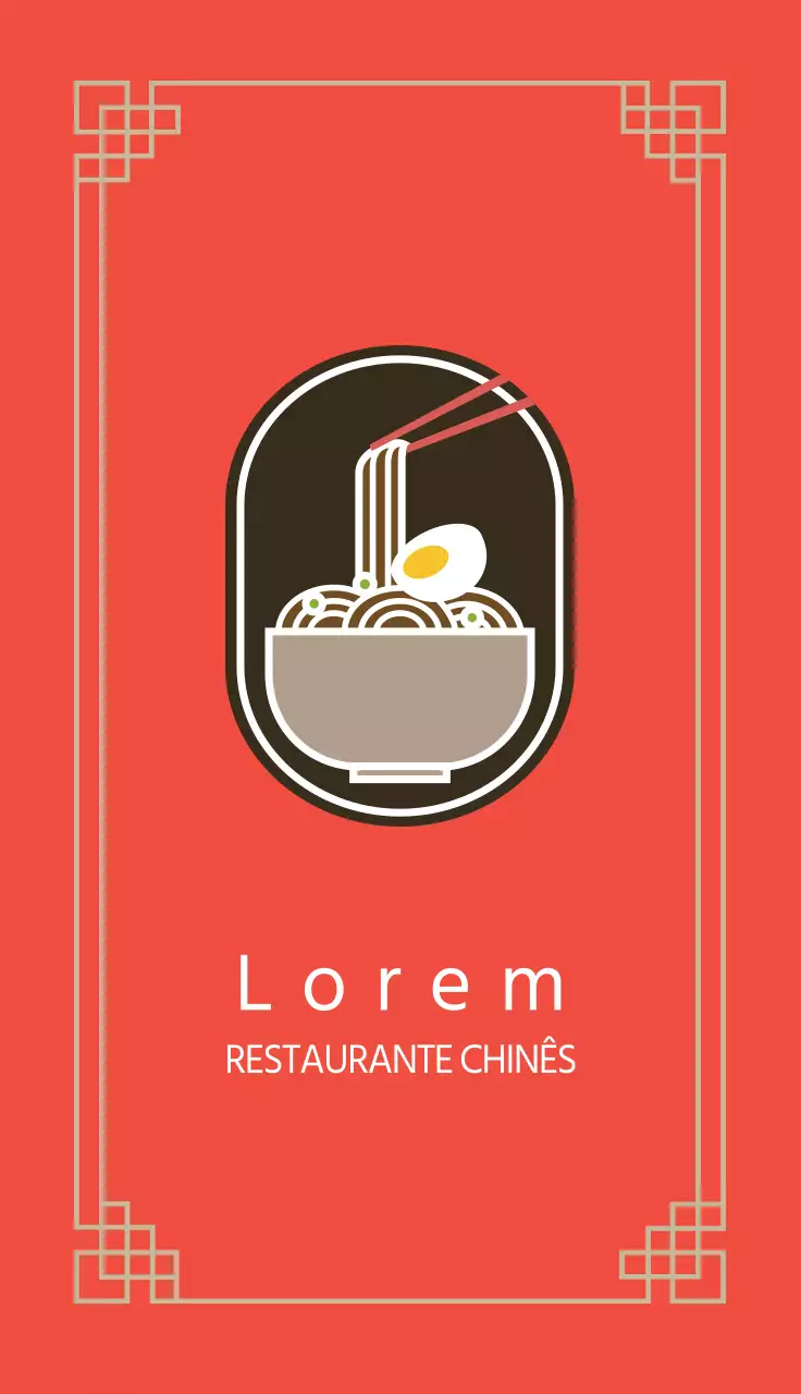 Cartão de visita de restaurante chinês