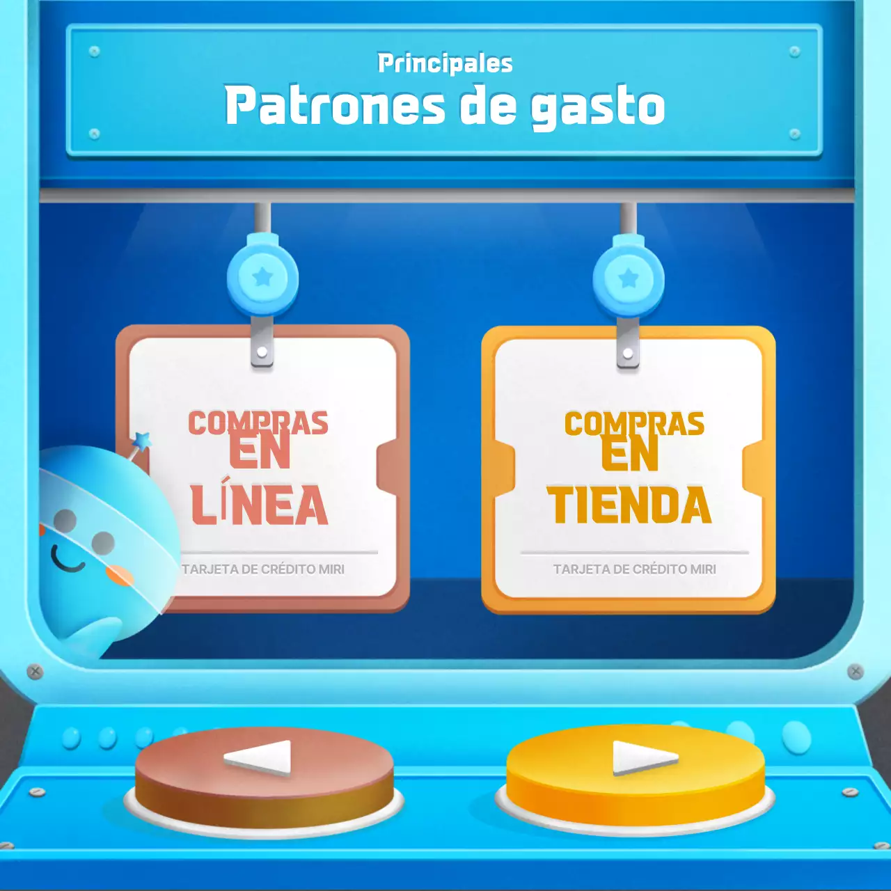 Simpático concepto de laboratorio azul prueba de tarjeta de crédito