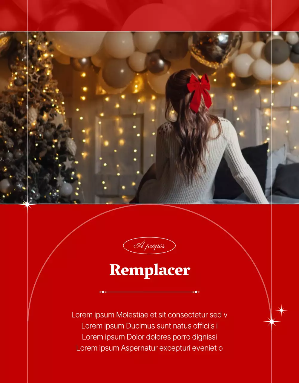 Location d'un espace de rencontre vert et rouge pour les fêtes de fin d'année