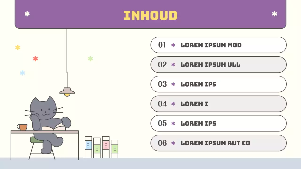 Kitscherige publicatieplanning in geel en paars Cursusmateriaal