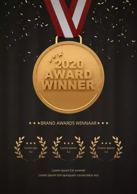 Goud met zwarte achtergrond Eindejaarsprijzenceremonie