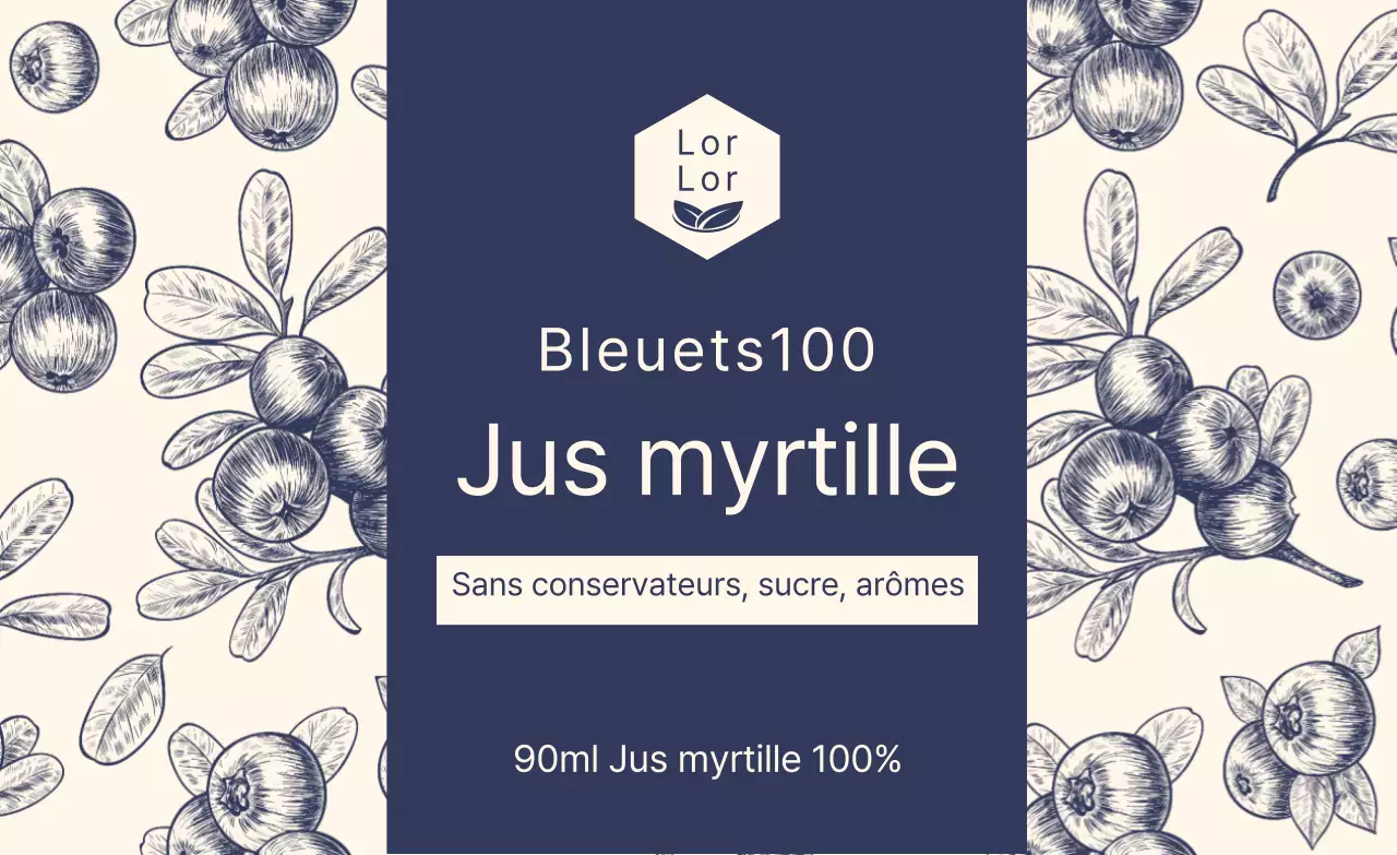 Autocollant pour le dessin de la myrtille marine
