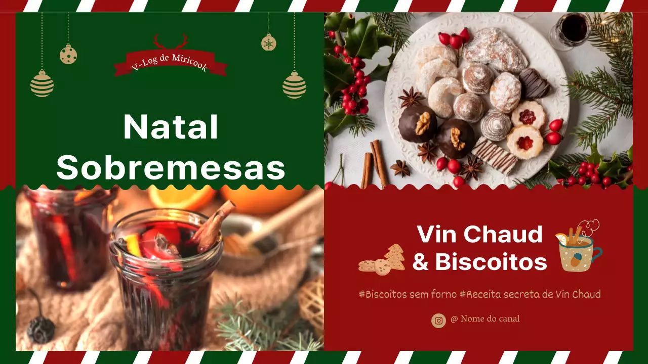 Preparar uma sobremesa de Natal verde e vermelha com destaque fotográfico