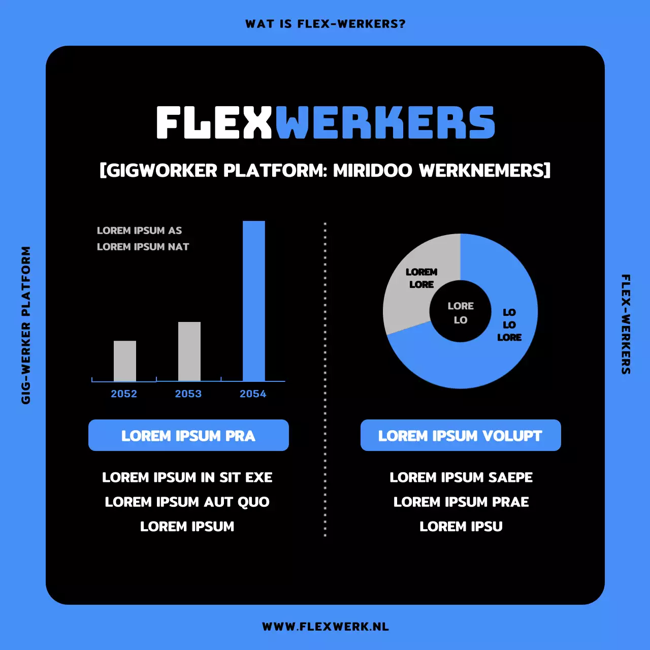 Blauwe en zwarte mensen illustratie Introductie van gigworkers