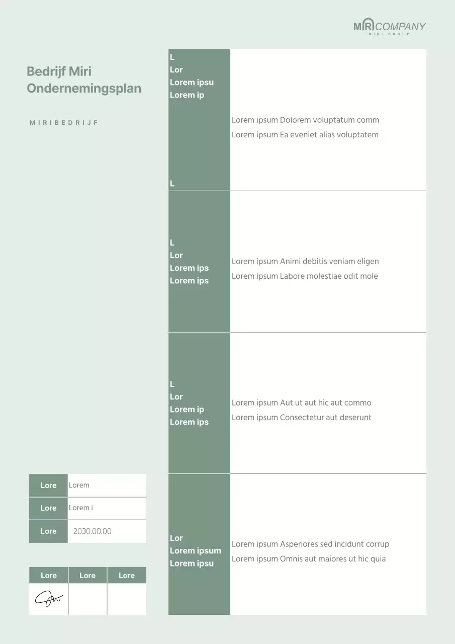 Een rustgevend groen productoverzicht