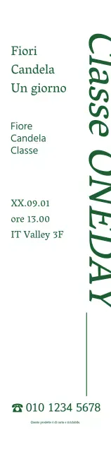 Il corso di un giorno: una candela floreale semplice, sentimentale, in stile scultura, di colore verde.
