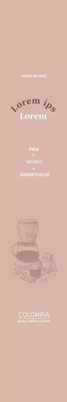 Envasado de granos de café Vincci Cafe ilustrado en rosa