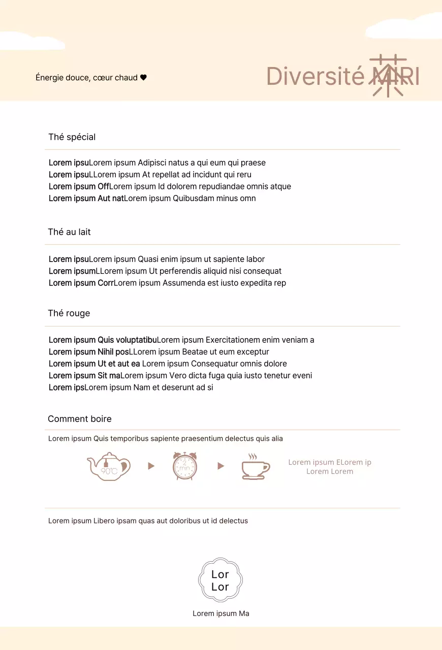 Sachets de thé faits maison