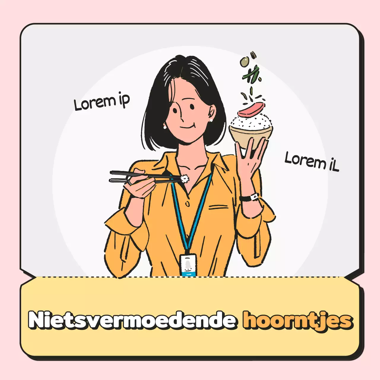 Roze en munt couponconcept voor kantoormedewerker