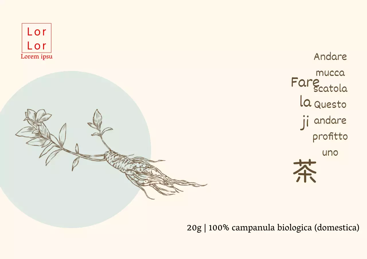 Tè alla campanula da disegno color menta