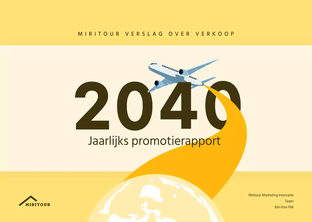 Een schoon, geel promotioneel verkooprapport