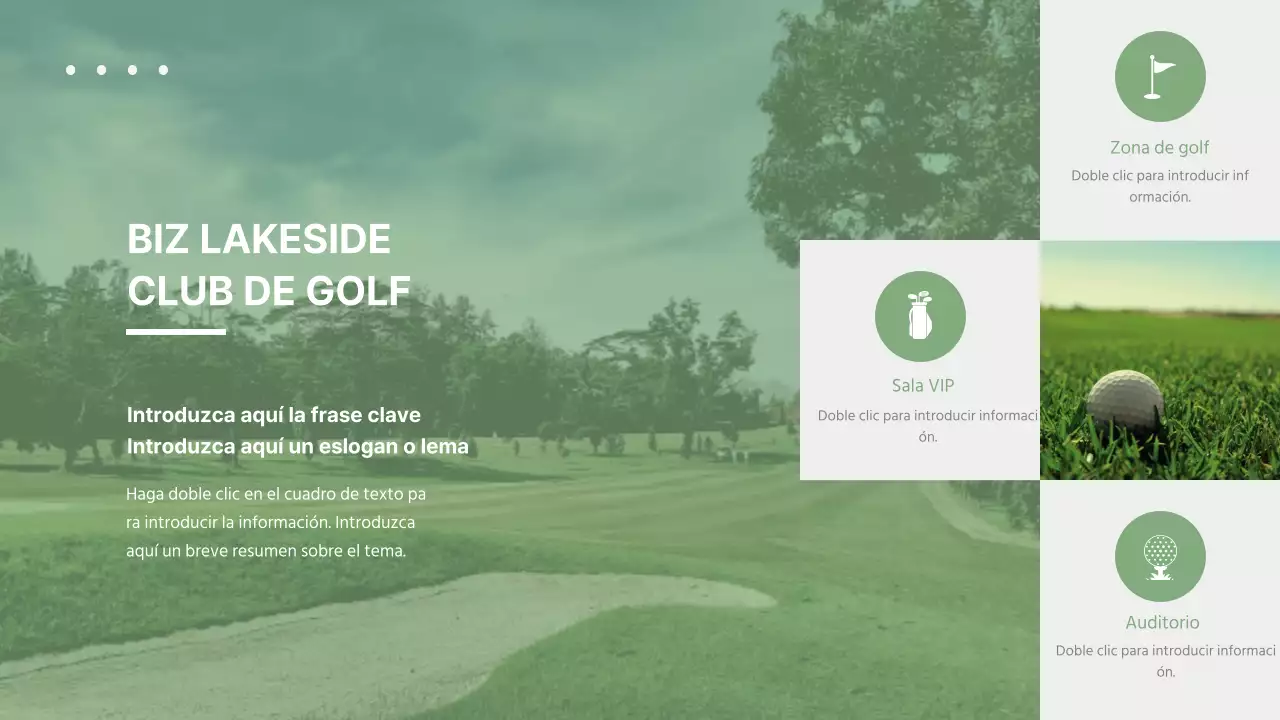 Propuesta de inversión Bizgolf de Greentone Golf Club Resort Visión general del negocio Expectativas presupuestarias