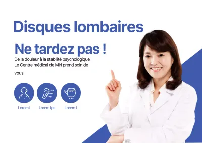Mal de dos bleu ne pas supporter la douleur médecine chinoise femme médecin hôpital publicité