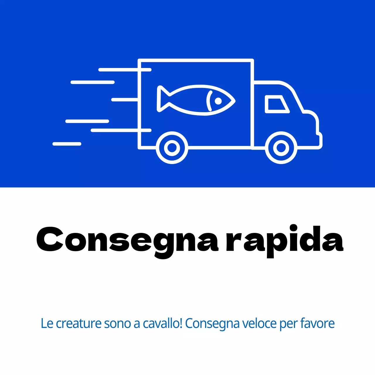 Consegna di emergenza di frutti di mare