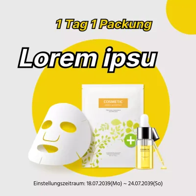 Yellow 1 Day 1 Pack Beauty Experience Group Rekrutierung von Mask Pack Experience Group