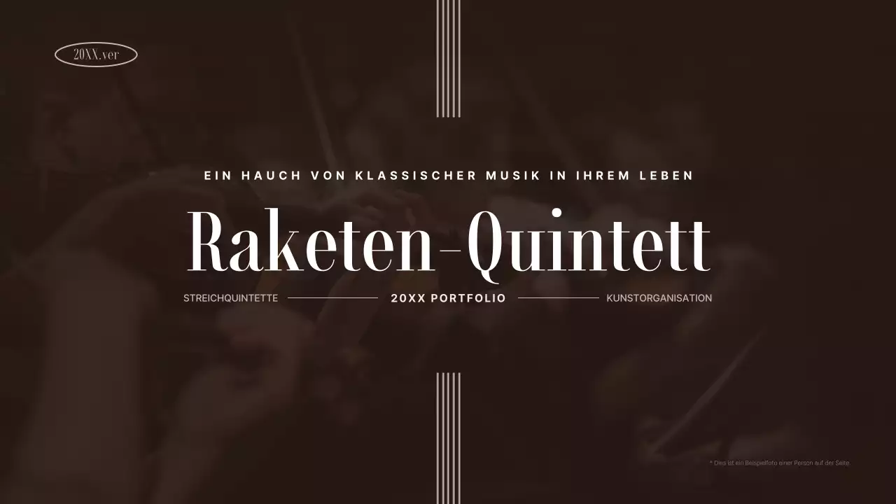 Portfolio von Organisationen der darstellenden Künste in braunen und gedeckten Tönen