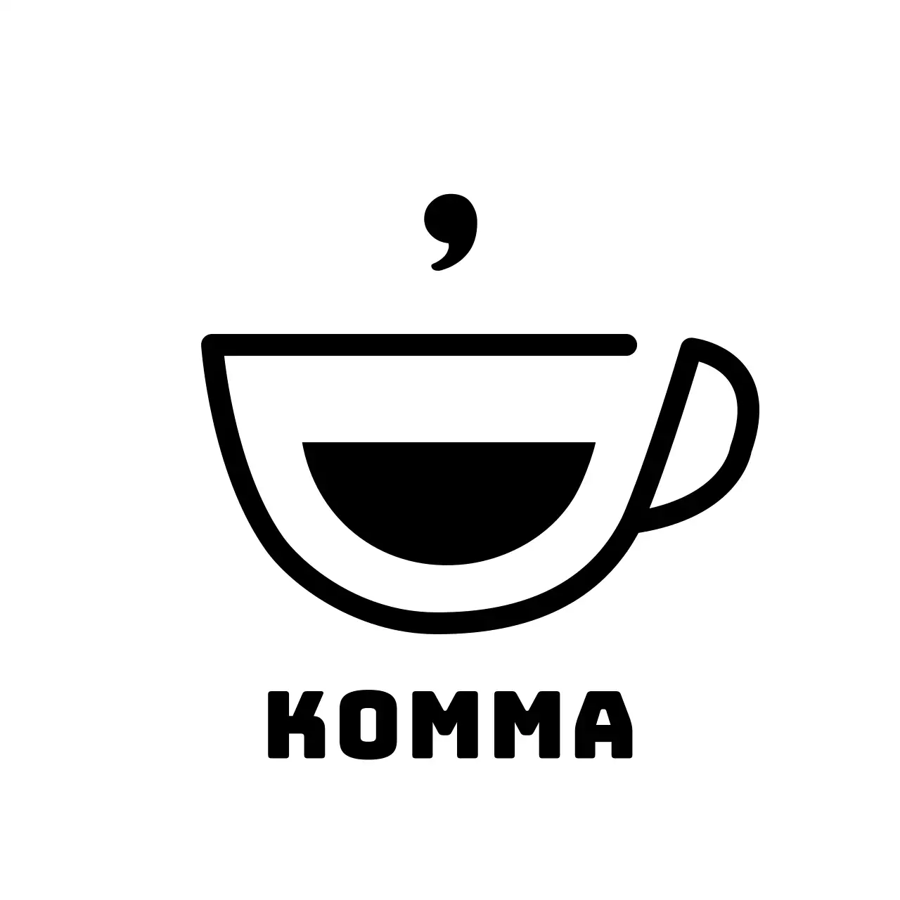 Leuke koffiekopSymbool café-ijscokop