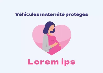 Illustration bleu-rose clair de femmes enceintes montant à bord de véhicules