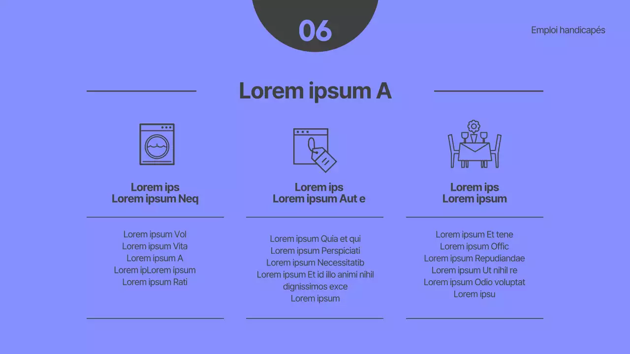 Thème de la formation à la sensibilisation au handicap en bleu clair et gris