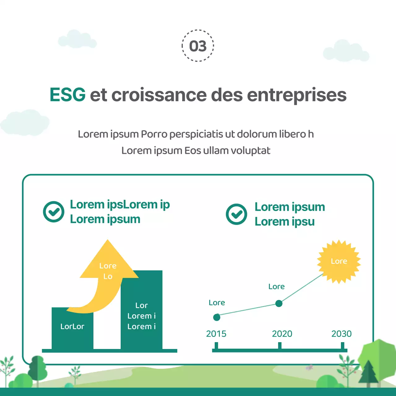 Mise en valeur des illustrations vertes Introduction à la gestion ESG