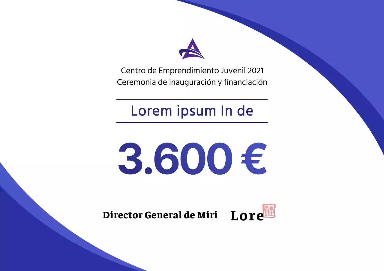 Panel de donaciones limpio y azul