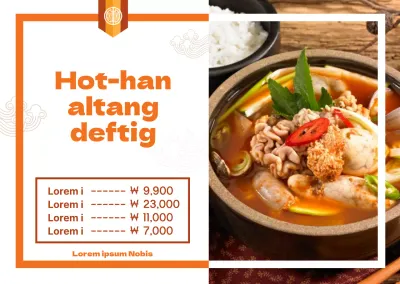 Orange, traditionelles koreanisches Restaurant