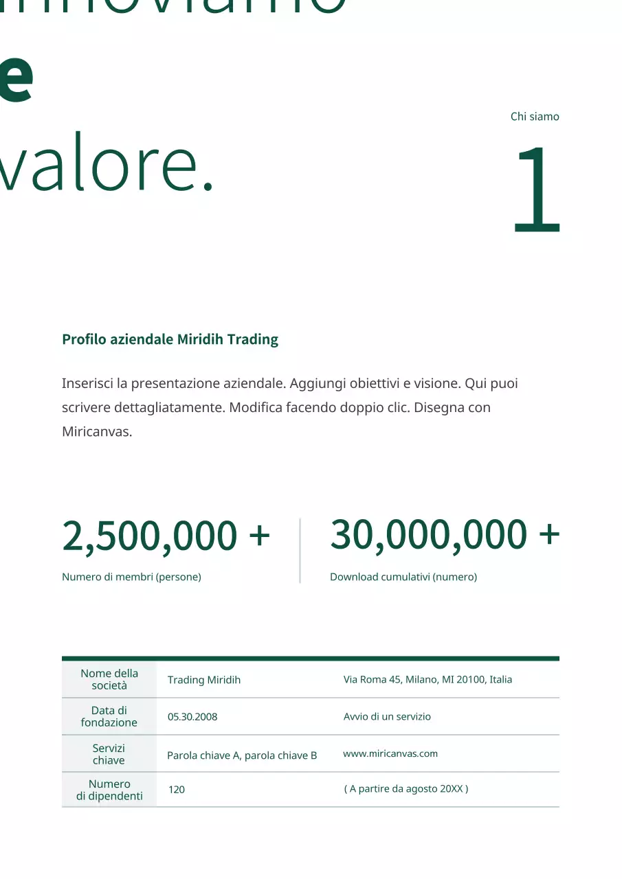 Proposta commerciale semplice, verde e tipografica